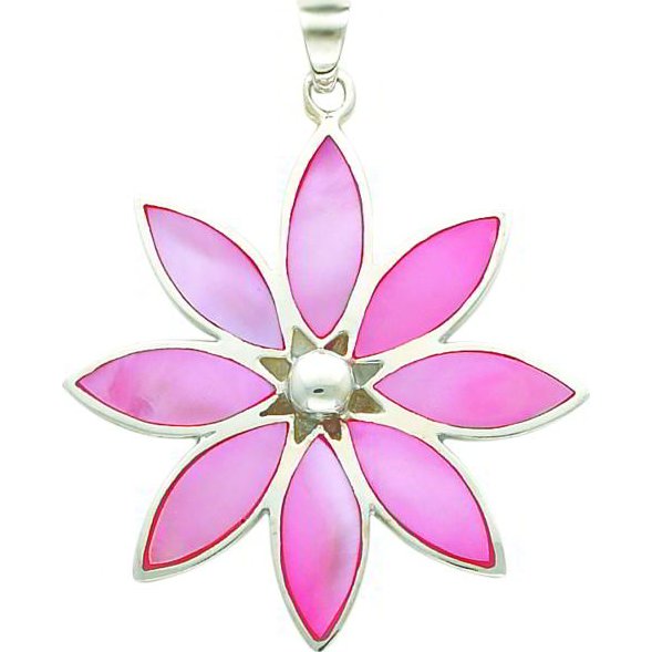 Findingking Sterling Silver Pink Shell Flower Pendant at Sears.com