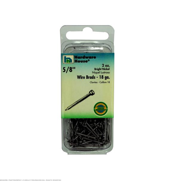 Findingking 100 2 oz 5/8 inch bright nickel wire brads 18 gauge at Sears.com