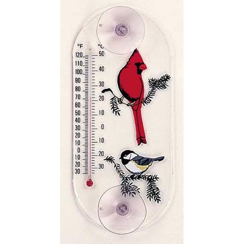 Aspects Cardinal-Chickadee Window Thermometer 1.25 Inch X 9 Inch X 4 Inch 188 New at Sears.com
