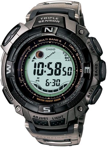 Casio Men Casio PAW1500T-7V Pathfinder Titanium Multi-Band Triple Sensor Atomic Solar at Sears.com