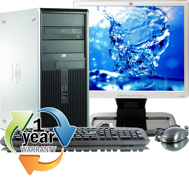 HP REFURBISHED HP DC7800MT C2D 2.3GHz 4GB 1TB DVD-ROM Win 7 Pro Desktop Computer w 19" LCD at Sears.com