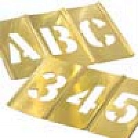 CH Hanson 10166 10'' Gothic Style Letters Set 33 pc, Brass Stencil at Sears.com