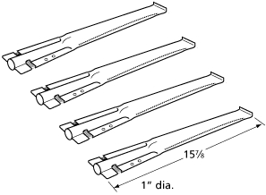 Charbroil 463268107 Gas Grill Replacement Burner, 4 Pack at Sears.com