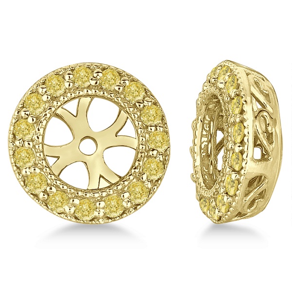 Allurez Vintage Fancy Yellow Diamond Earring Jackets 14k Yellow Gold (0.34ct) at Sears.com