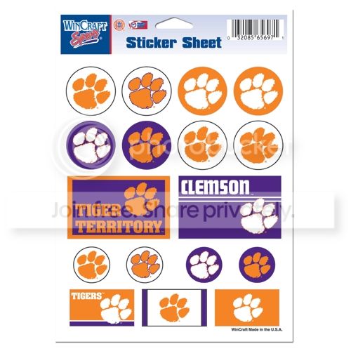 Wincraft CLEMSON TIGERS OFFICIAL 5"X7" NCAA STICKERS at Sears.com