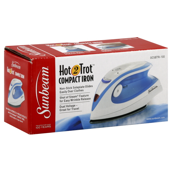 Sunbeam Hot-2-Travel Iron, Blue/White