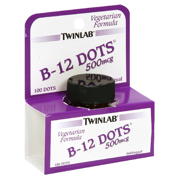 TwinLab B-12 Sublingual Dots - 500 mcg - 100 Tablets