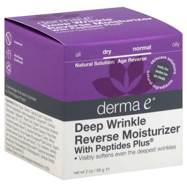 Derma E Natural Skincare Deep Wrinkle Peptide Moisturizer, 2 ounces