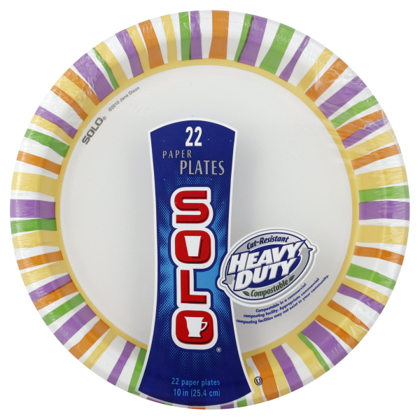 Dart SOLO CUP PLATE PAPER 10"HEAVYDUTY (Pack of 1)