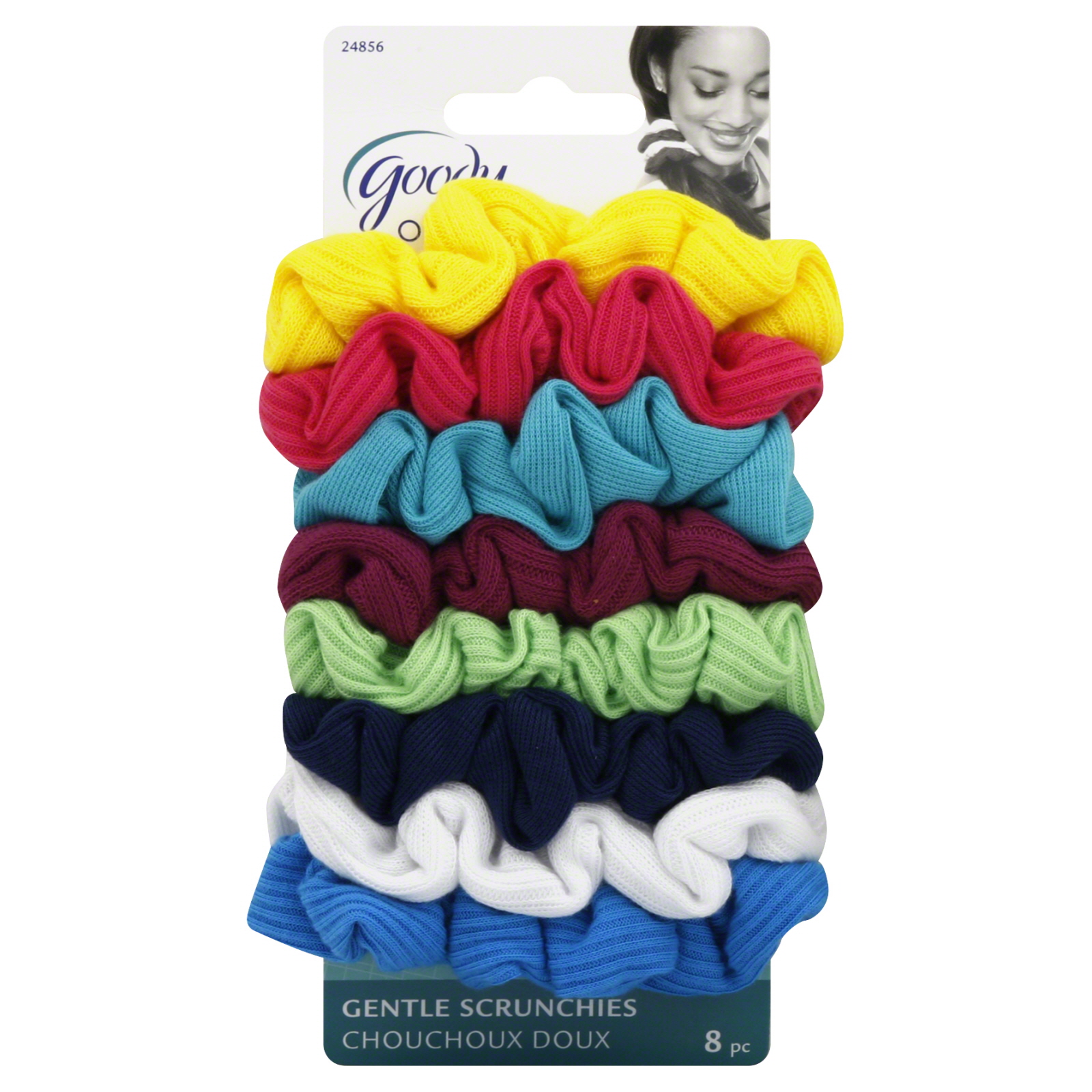 Goody Ouchless Jersey Variety Scrunchies, 8 CT