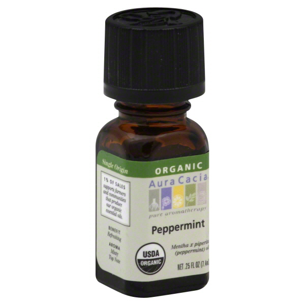 Aura Cacia Peppermint Oil Organic, .25 ounces
