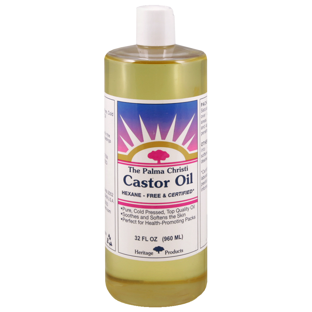 Heritage Products Heritage Store Castor Oil Nourishing Treatment | Deep Hydration for Hair, Skin, Lashes & Brows | Vegan (32 oz)