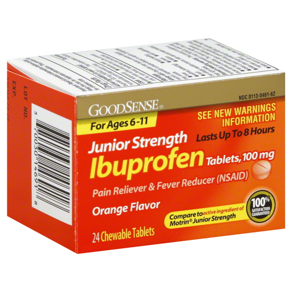 GoodSense Chewable Orange Junior Strength Ibuprofen - 24 Tablets