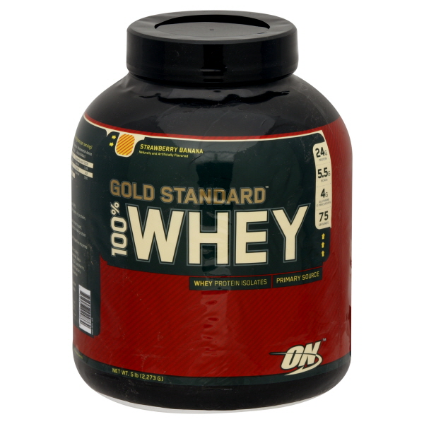 Optimum Nutrition 100 Whey, Strawberry Banana, 5 pounds