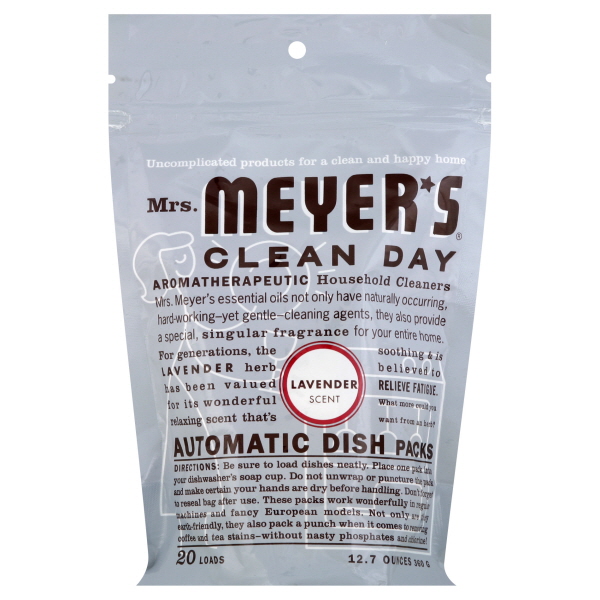 Mrs. Meyer's 14164 Mrs. Meyer's Lavender Dishwasher Detergent Tabs (20 Count) 14164