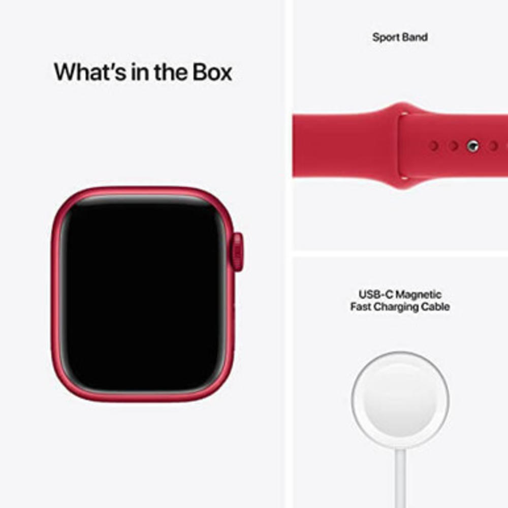 Apple Watch Series 7 45mm GPS  -  Red Aluminum Case - Red Sport Band (2021)