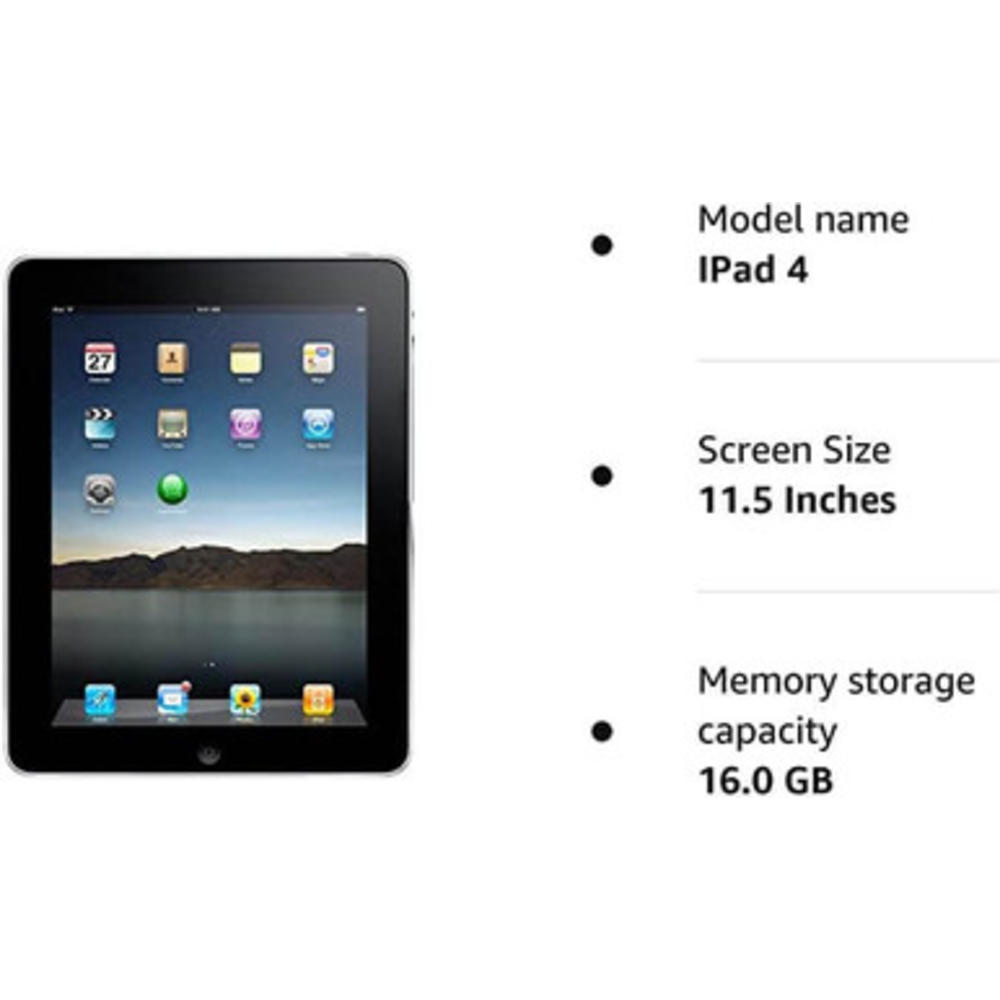 Apple iPad 4 (4th Gen)  16GB - Wi-Fi - 9.7" - Black - (2012)