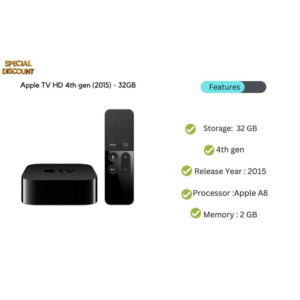 Apple TV HD 4th gen (2015) - SSD 32GB