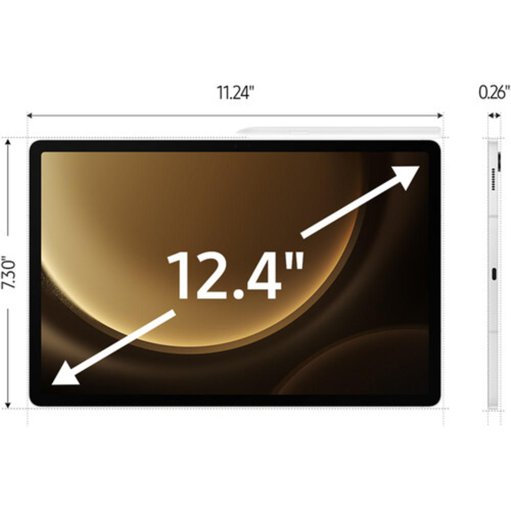 Samsung 12.4" Galaxy Tab S9 FE+ 128GB 8GB RAM Multi-Touch Tablet (Silver)