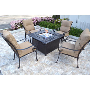 SA5PC035426204435 Conversation patio set Propane fire pit ...