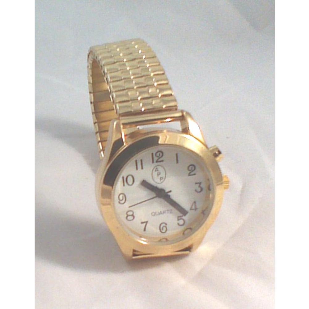 Active Products Plus Lady's Talking Alarm Watch Gold Tone Time Month Date Day for Low Vision or Blind