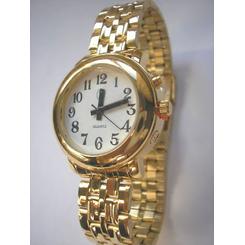 Active Products Plus-Ladies Deluxe Talking Wrist Watch Gold Tone with Bracelet Band for Low Vision or Blind