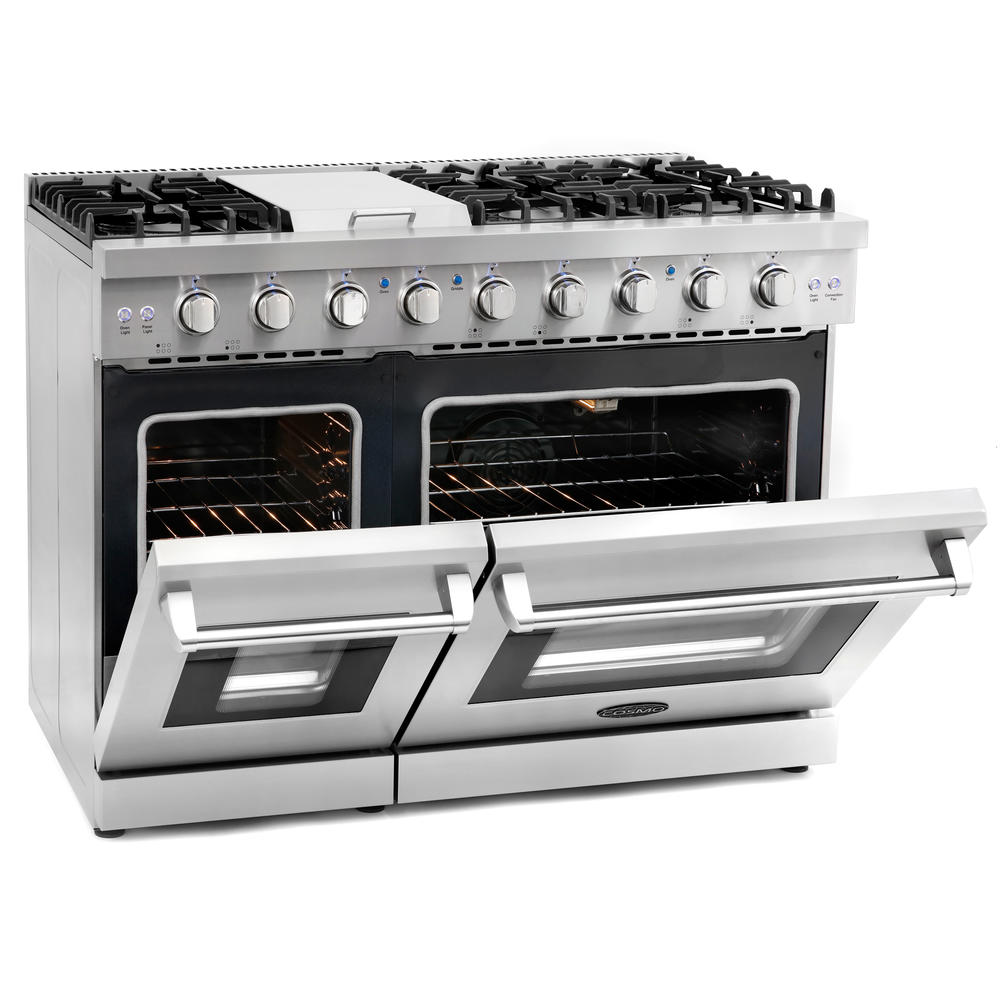 Cosmo Appliances Cosmo 48 in. 6.8 cu. ft. Double Oven Commercial Gas