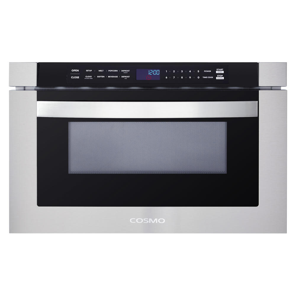 Cosmo 24 in. Built-in Microwave Drawer with Automatic Presets, Touch Controls, Defrosting Rack and 1.2 cu. ft. Capacity in Stainless S