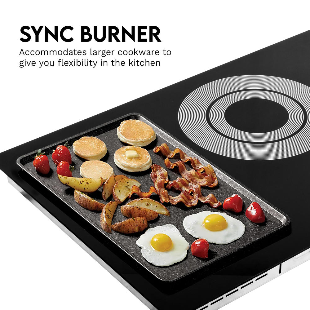 Cosmo 30 in. Electric Ceramic Glass Cooktop with 4 Burners, Triple Zone ...