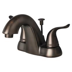 Builders Shoppe 2025BZ Two Handle Centerset Lavatory Faucet with Pop-Up Drain Brushed Bronze Finish