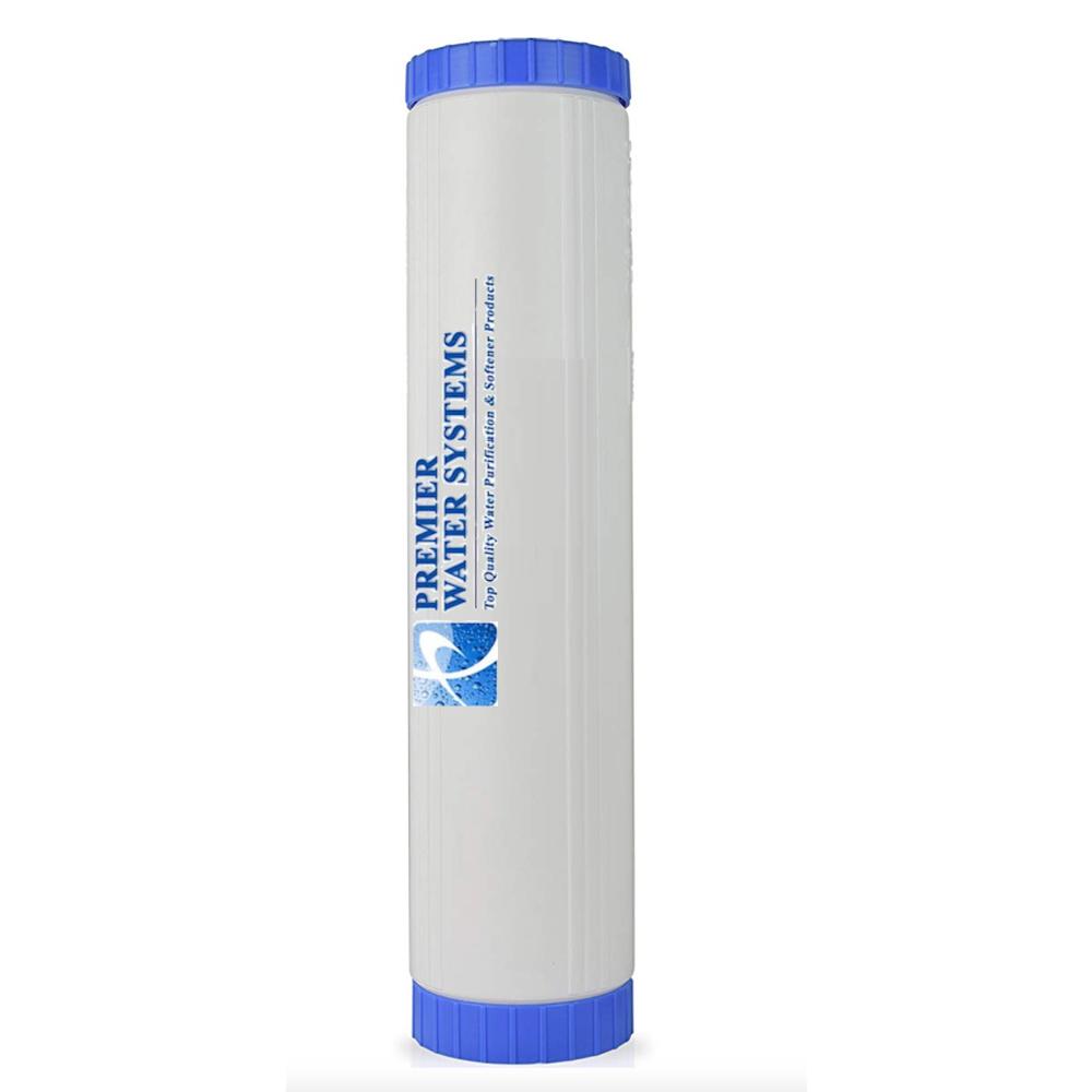 Premier Water Systems Whole House Big Blue Water Filter/Cartridge 4.5" x 20" | KDF85/GAC for Well Water - Iron Filter