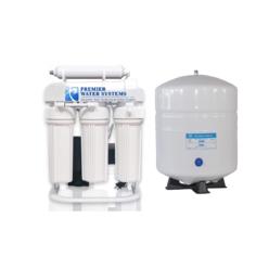 Premier Water Systems 6 Stage 100 GPD Alkaline Reverse Osmosis Water Filtration System + Booster Pump