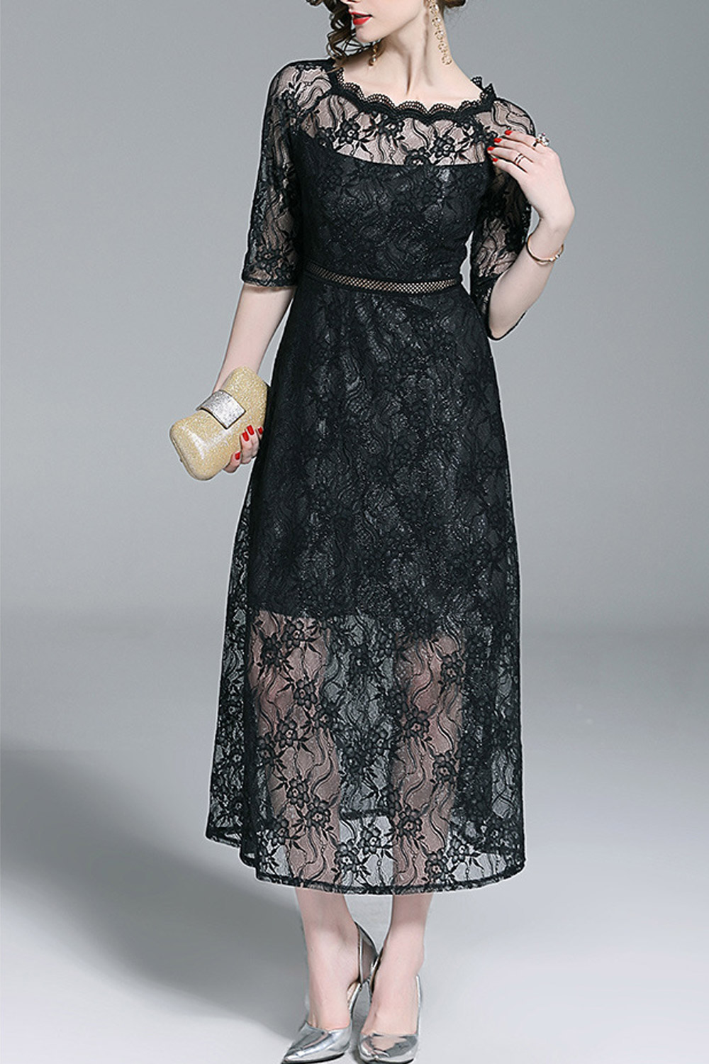 summer dresses with elbow sleeves