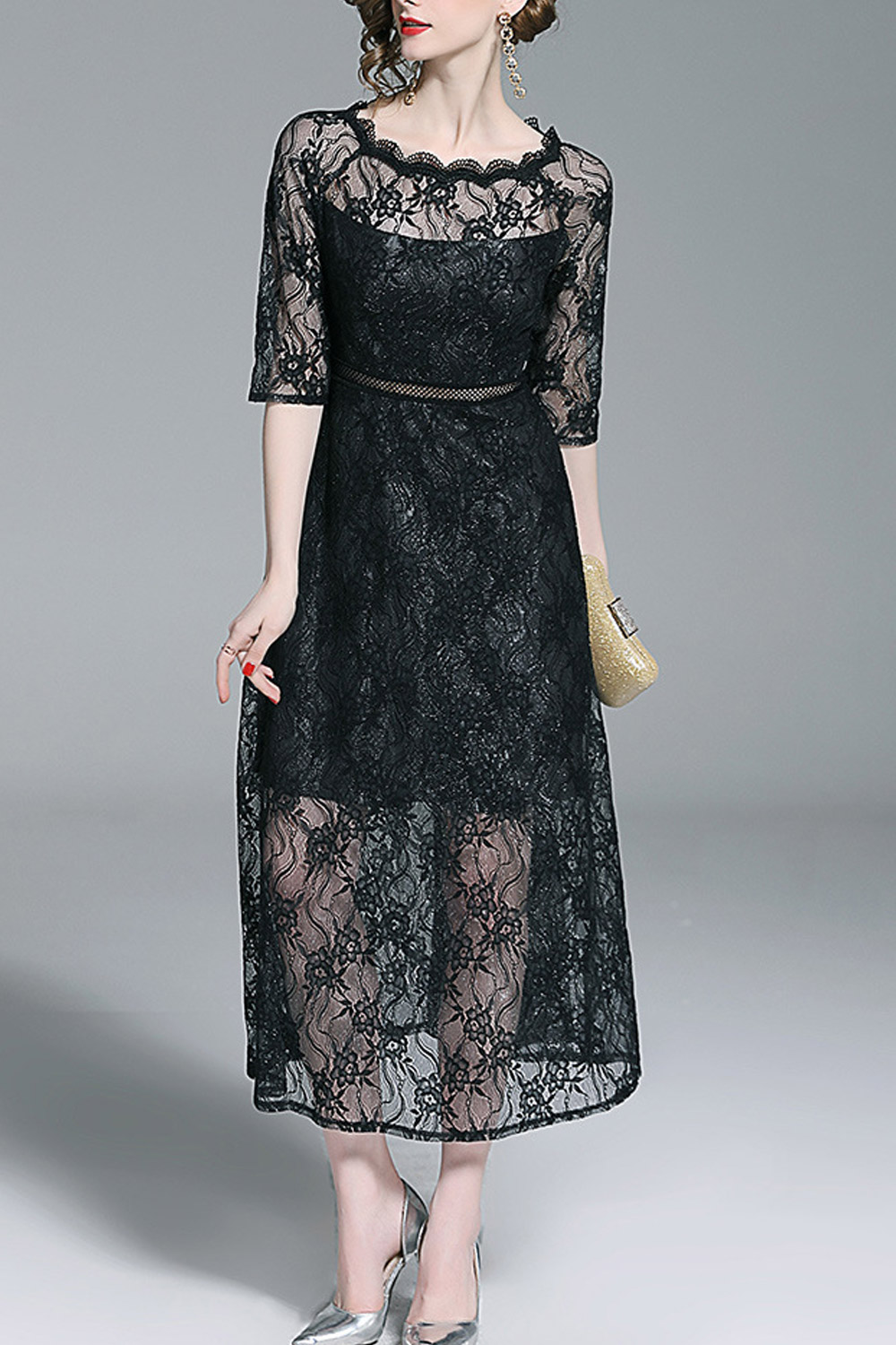 summer dresses with elbow sleeves