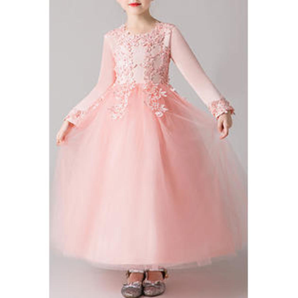 KettyMore Kids Girls Long Sleeve Decorated Fancy Dress