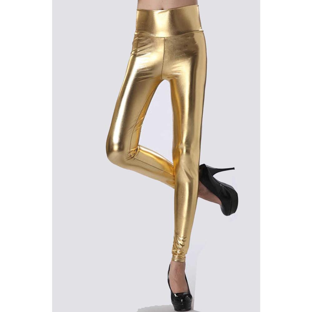 KettyMore Women Bright Leather High Wist Fashion Legging]