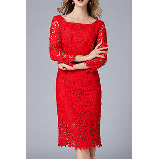 chinese dress ladies BLC C Dress Red w/White Ruffle Collar Fits 20" & Newborn Cabbage Patch Kids