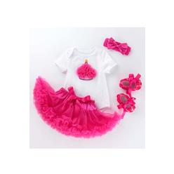 KettyMore Baby Girls Puffy Bow Skirt Solid Colored Outfit Set