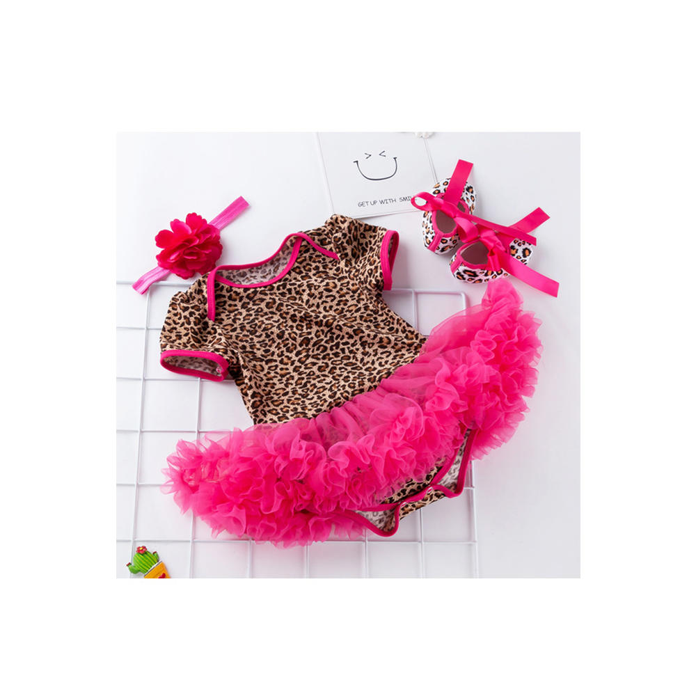 ZaraBeez Baby Girls Leopard Bodice Tutu Skirt Breathable Dress