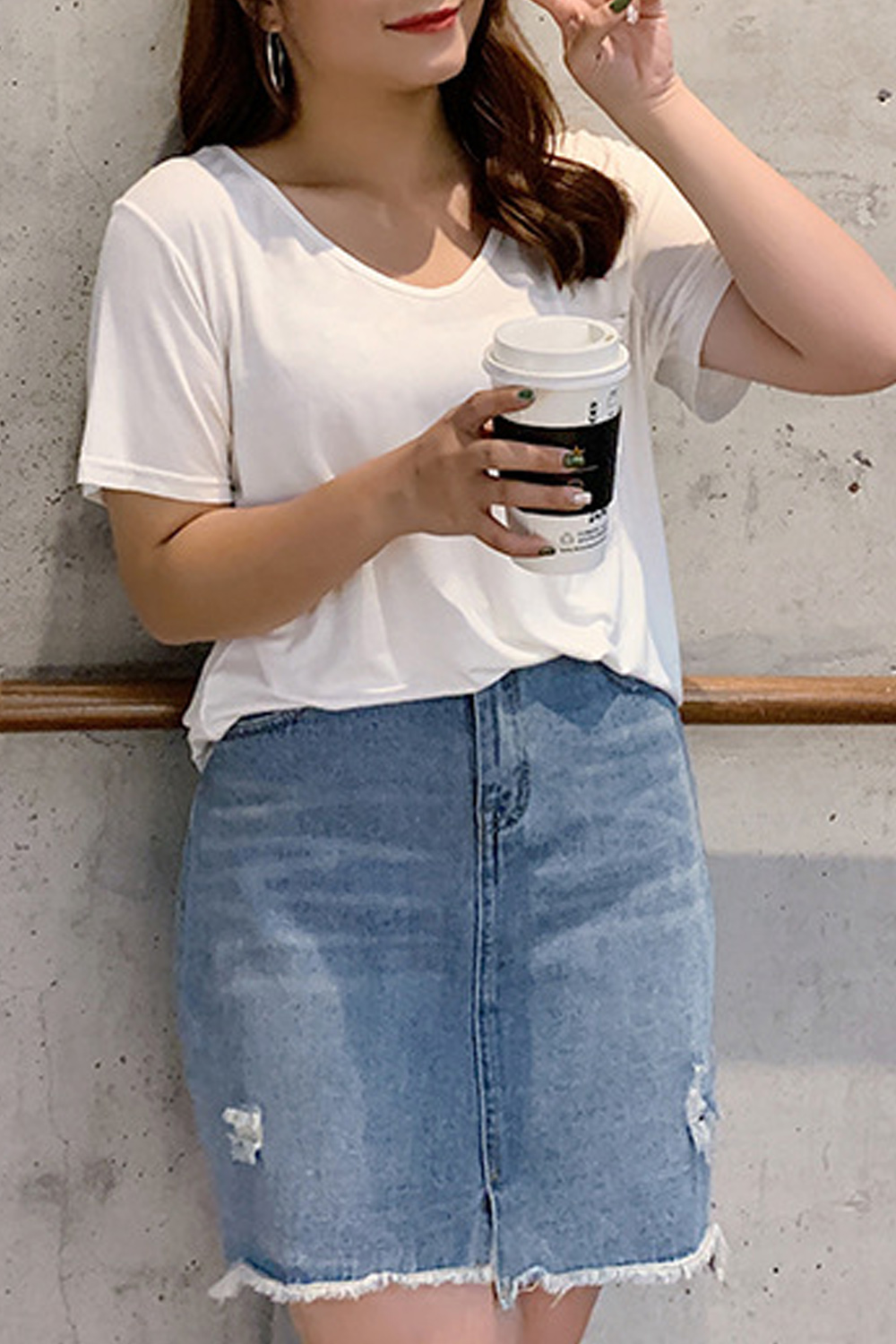 denim skirt with belt loops