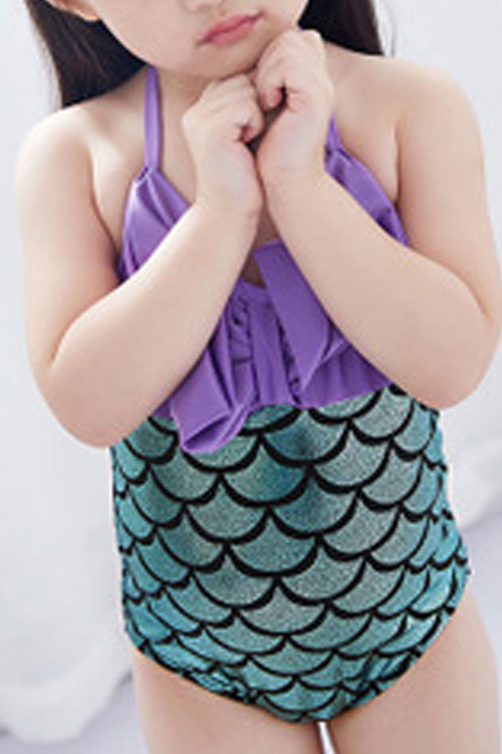 ZaraBeez Kids Girls Fins Designed Cute Swimwear