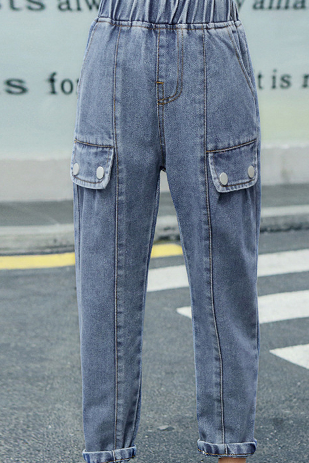elasticated waist jeans