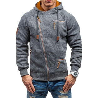 ZaraBeez Men Trendy Oblique Style Zipper Closure Long Sleeve - Main Image