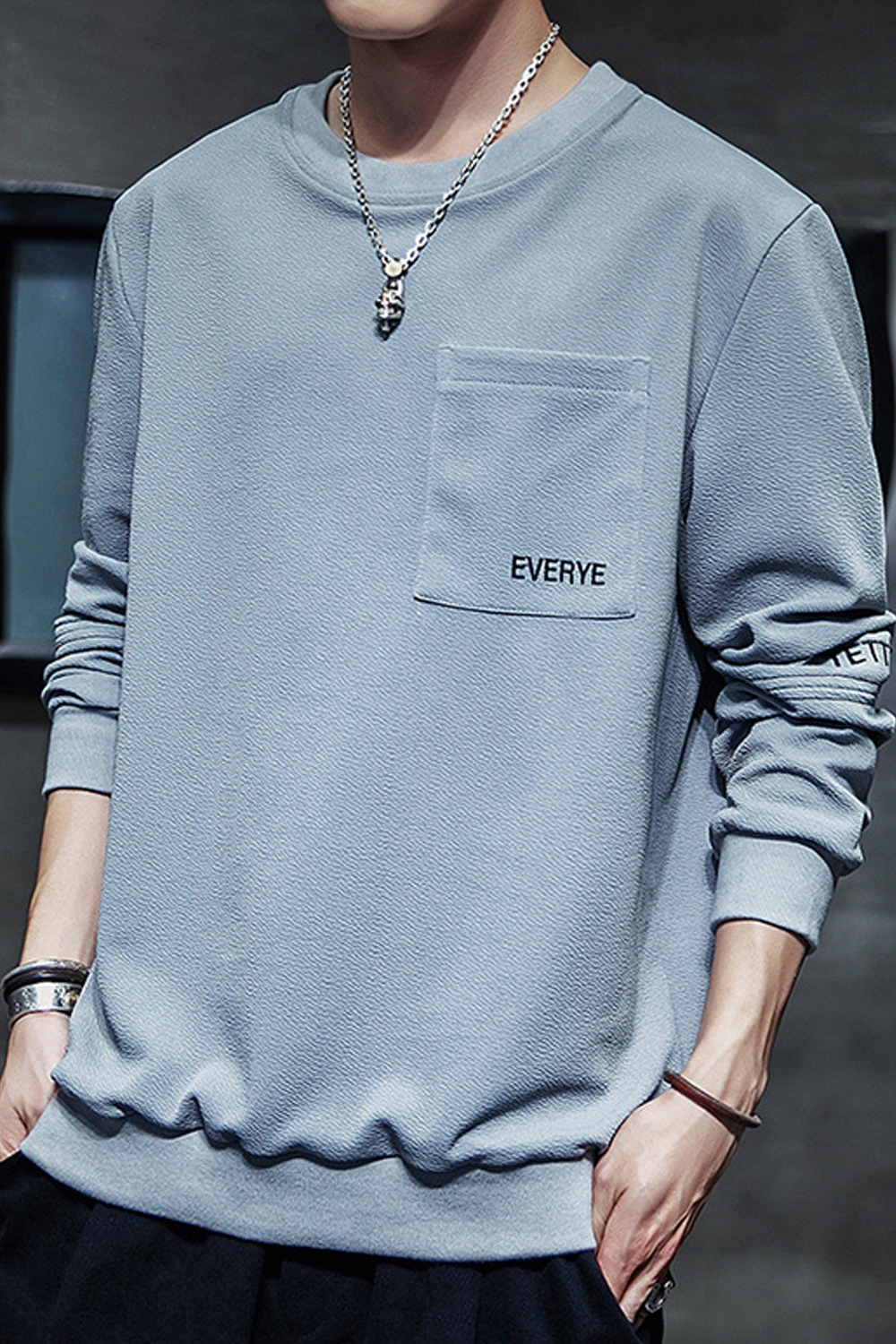 men's sweatshirt with chest pocket