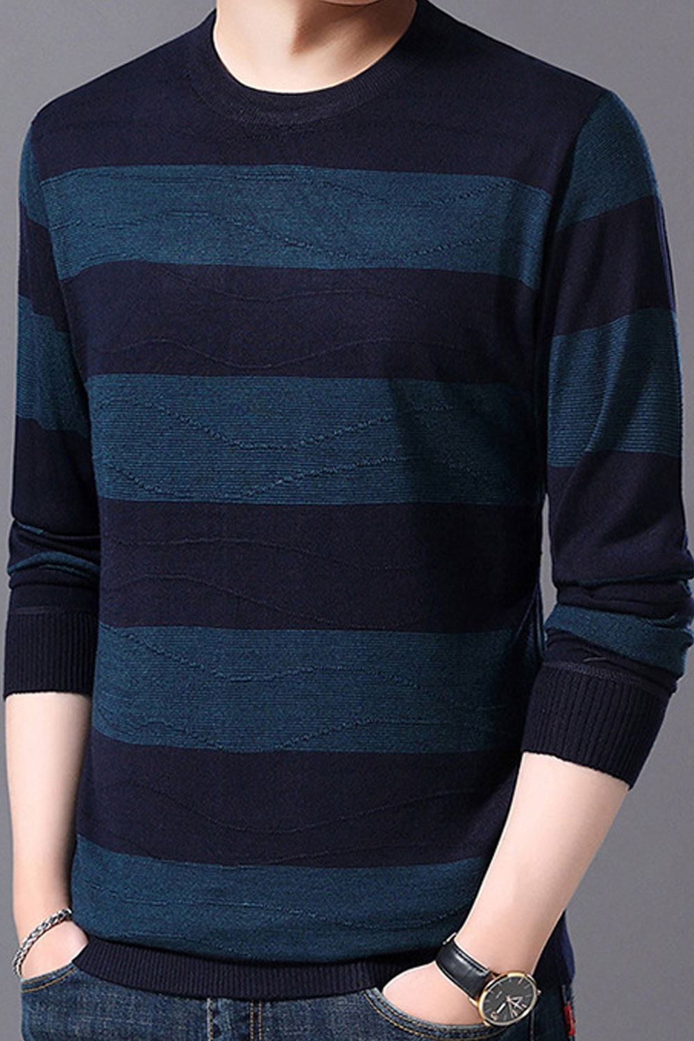 slim fit crew neck sweatshirt