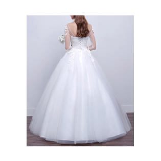simple a line wedding dresses Elegant Modest High-Neck A-Line Wedding Dress with Lace Overlay and Subtle Train Plus Size Size 16W