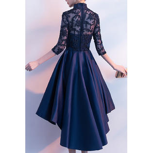 ZaraBeez Women Elbow Fit Sleeve Irregular Hem Comfortable Evening Party  Dress