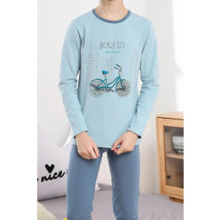 KettyMore Kids Boys Round Neck Long Sleeve Printed Style Night Breathable Sleepwear Set