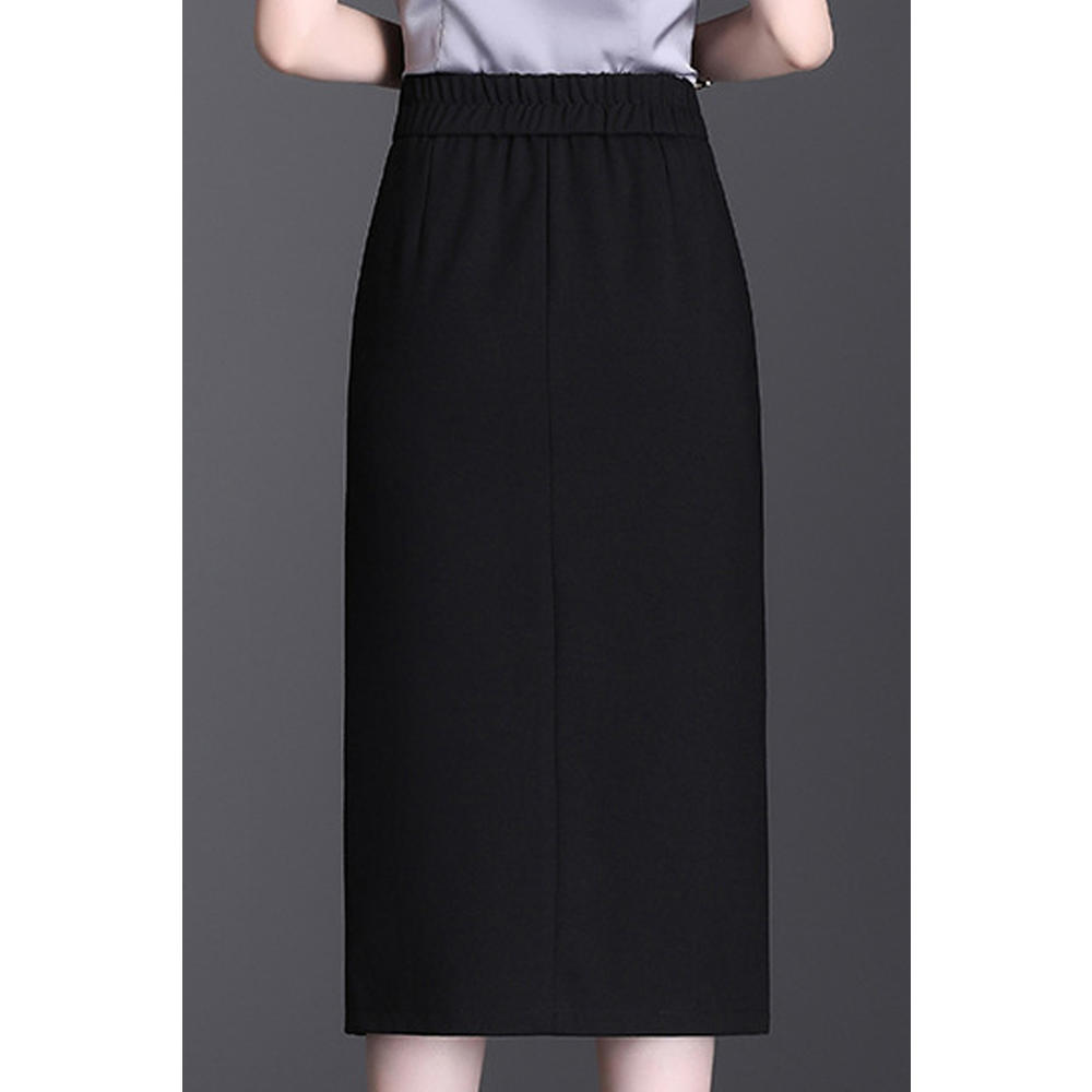 Unomatch Women Mid Length Solid Colored Pretty Comfortable Skirt