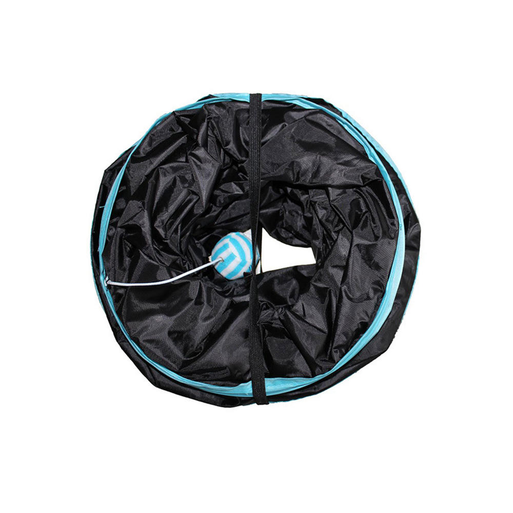 KettyMore Pet Supplier Solid Color Lightweight Easy Indoor Ball Hanging Three Ways Cat Tunnel